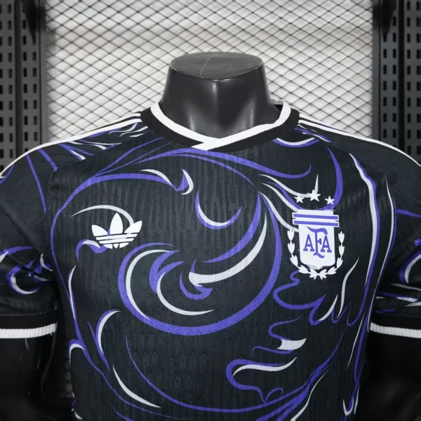 2026 Argentina Away Soccer Jersey Fan Edition front close view