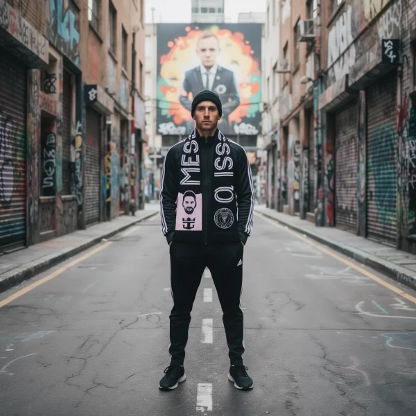 Inter Miami Messi Portrait Scarf MLS fan gear